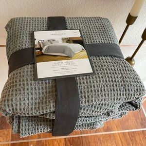 King. 💯Cotton Waffle Weave duvet cover set